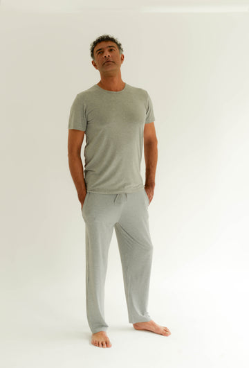 Mens Relaxed Bamboo Pyjama in Grey