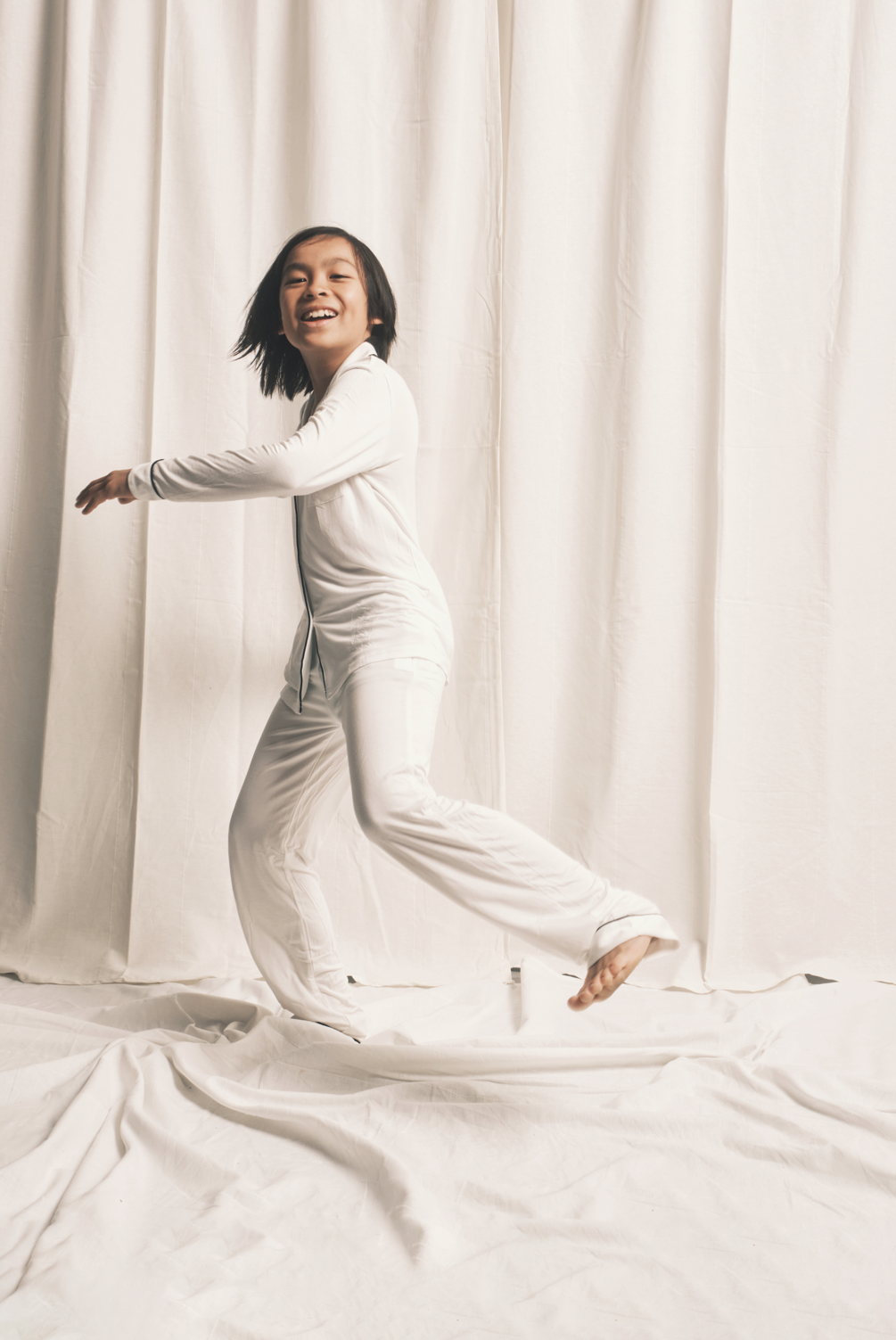 Sebby Bamboo Trouser Pyjama in White
