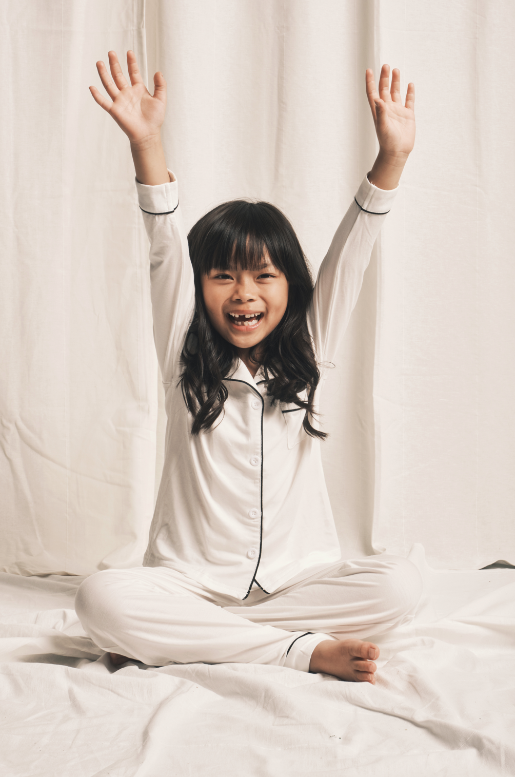Gilly Bamboo Trouser Pyjama in White